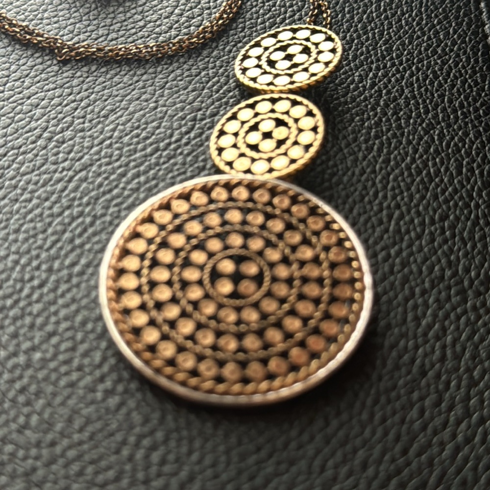 Universal Thread Triple Tone Circles Pendant - image 3